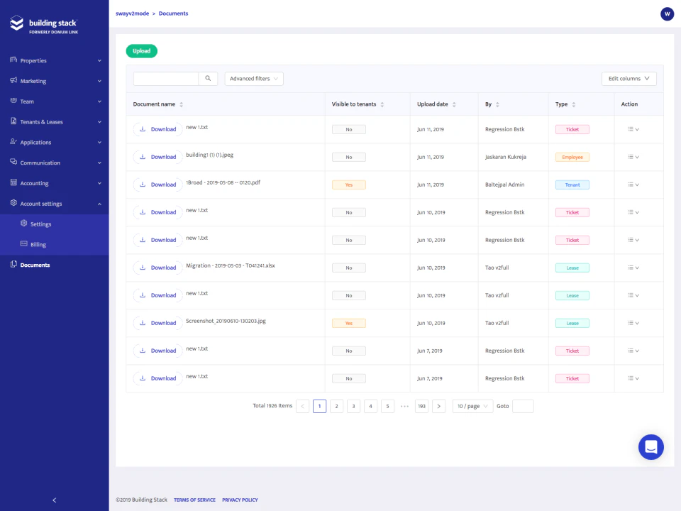 screenshot of Building Stack
